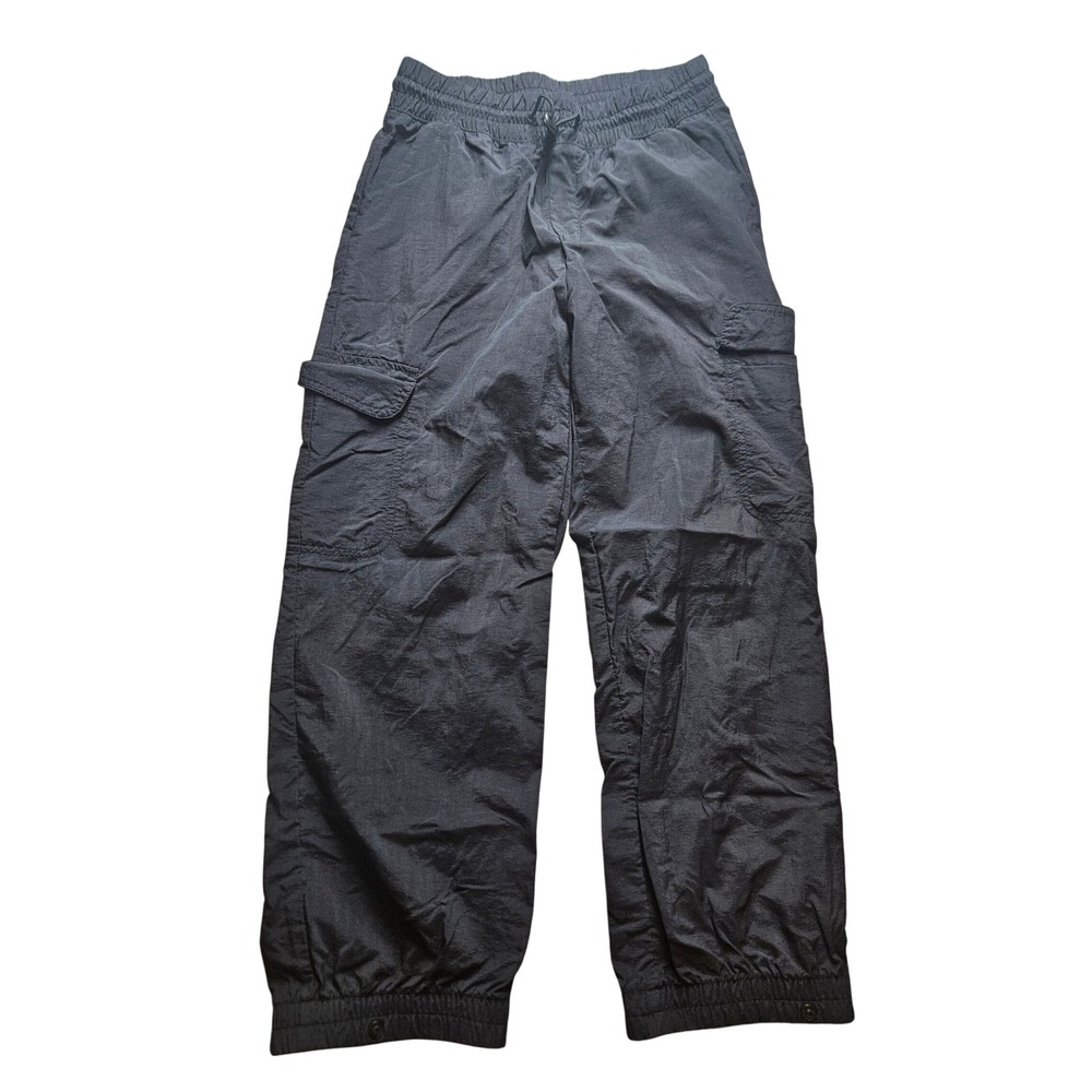 Old Navy Boys L 10-12 Quick Dry Cargo Pants Black Elastic Waist Hiking Joggers